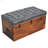 Buffalo Hide Leather Storage Trunk