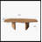 " Walnut Ash Wood Coffee Table | Solid Wood & Mdf | Modern Minimalist For Small Spaces