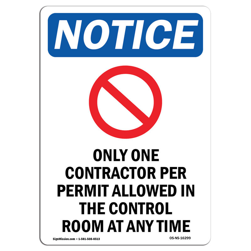 Only One Contractor Sign