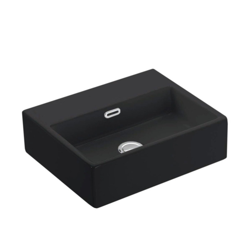 Quattro 16.9'' L Bathroom Sink, Matte Black