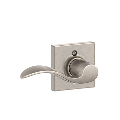 Accent Lever with Collins Trim Non-Turning Lock