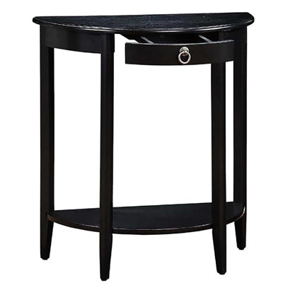 Half-moon Black Console Table - Enhances Space With Storage Solution Adds Style And To Home
