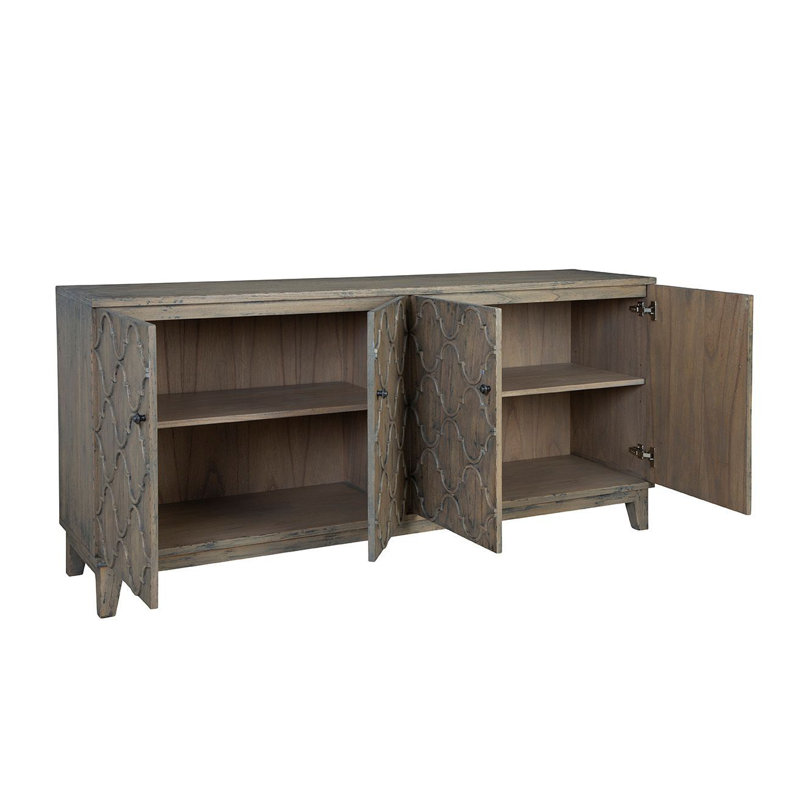 Buffet Chian de 74 po de large, gris brun vieilli
