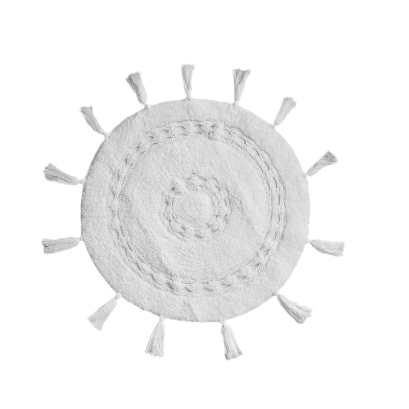 Tapis pour salle de bain Panaite, Blanc