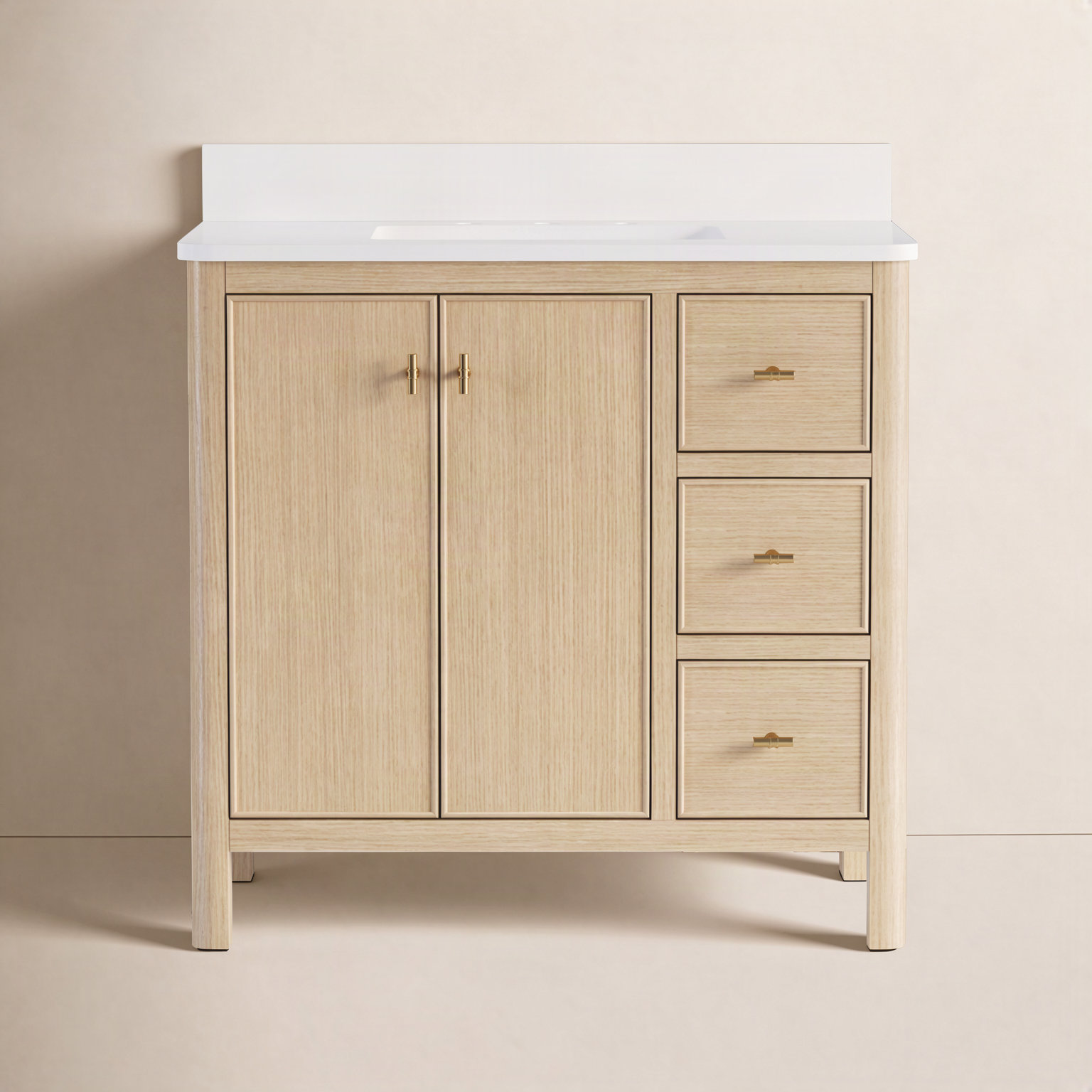 Kingsley 36" Oak Single Bathroom Vanity