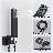 16"X32" Shower Faucet System Massage Jet Bathroom LED Rain Black Thermostatic