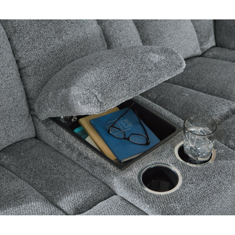 Canapé inclinable électrique Tip-Off et causeuse, Gris