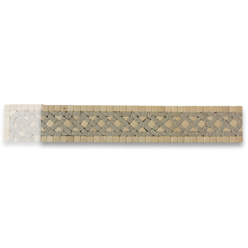 2" x 12" Marble Mosaic Sheet Wall Floor Use Tile