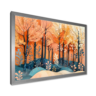 «Ingvaldur 4 Seasons Forest Trees Dream Fragments IV», art mural forêt
