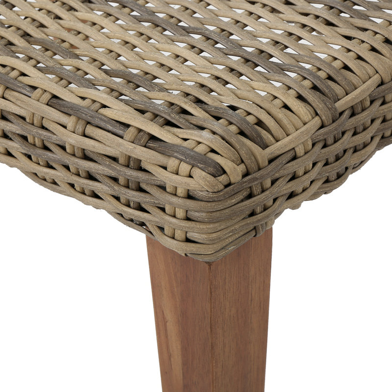 Fauteuil en bois et osier Hampton