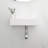 White Ceramic Wall Mount Bathroom Sink - 14.4X7.13 Inch Rectangular, Stain , Low Water Absorption, Acid Resistance, Modern Attractiveness With Faucet Hole Rectangular Sink, Stain-, Absorption
