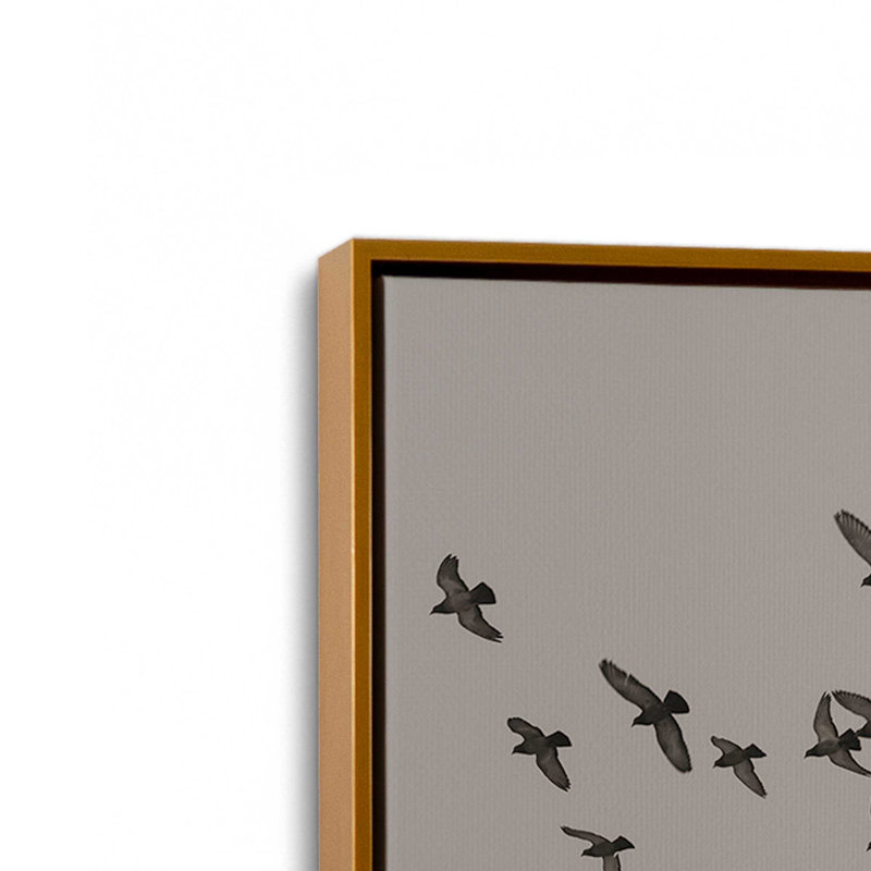 «Flock II» par Nathan Larson, reproduction d'art sur toile, H 20 po x l 30 po, Cadre flottant, Doré