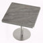 Table carrée bistro moderne avec plateau tulipe et plateau en faux marbre, facile à assembler, structure en métal robuste-322550573-322550574