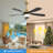 TurboBreeze 52'' - 5 Blade Modern Ceiling Fan with Dimmable Light Kit and Remote Control-122950095-122950096