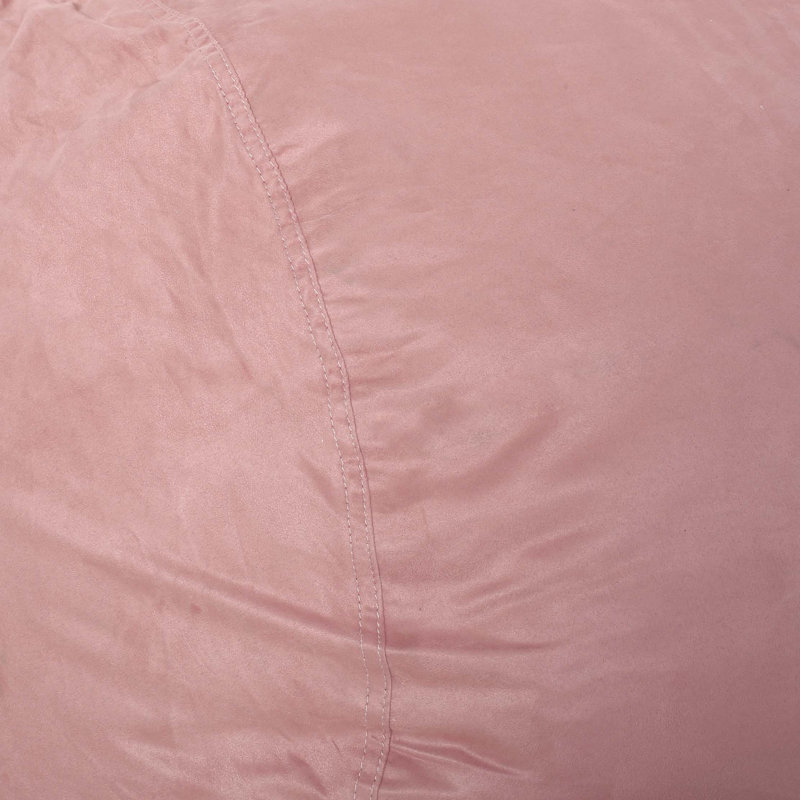Méridienne cylindrique en microfibre avec housse amovible, Tissu rose rose