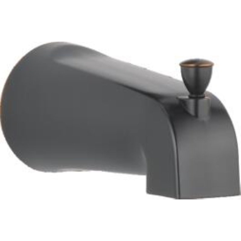 Garniture de bec de baignoire à fixation murale avec inverseur, Nickel brossé brillant