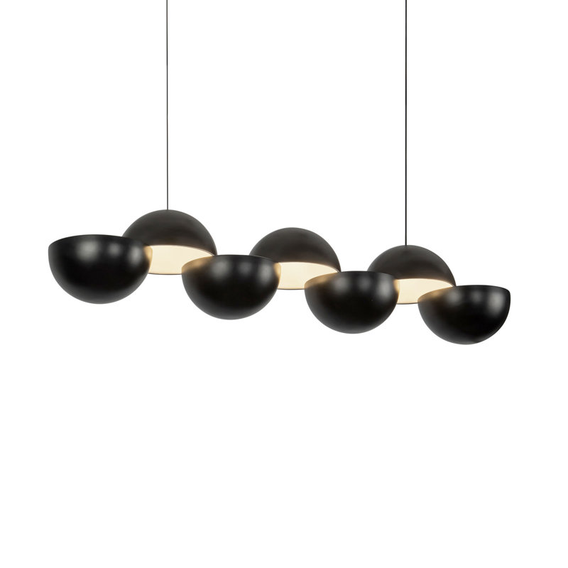 Void 41-in Black dimmable LED Linear Pendant, Matte Black