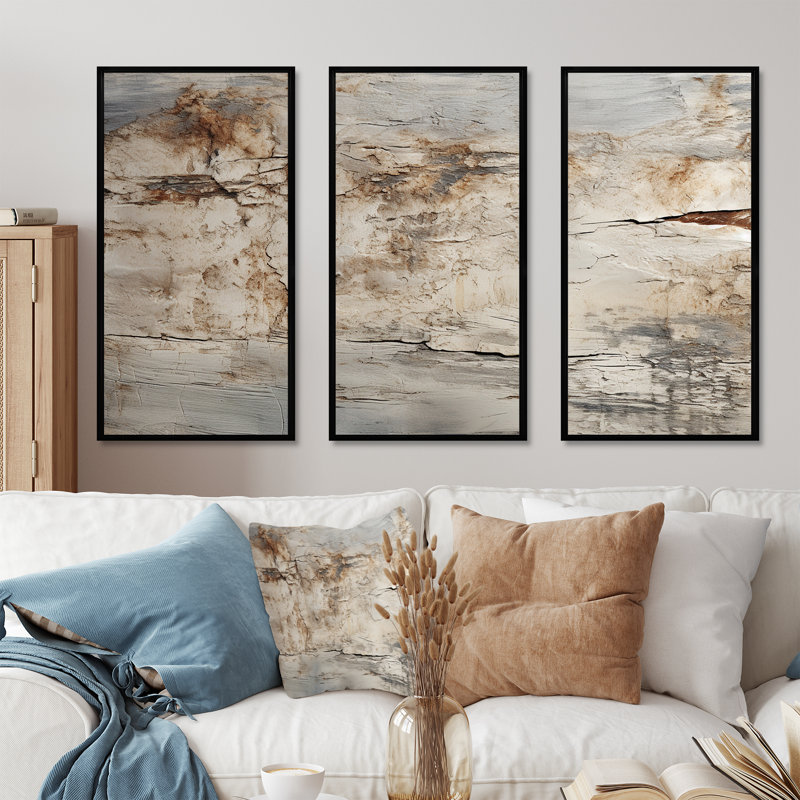 Gray Rhythms Champagne II - Champagne, art mural, H 28 po x l 36 po x P 1 po, Cadre flottant noir