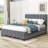 Malenna Queen Size Upholstered Platform Bed with 2 Drawers,Headboard and Twin XL Trundle-1376295358