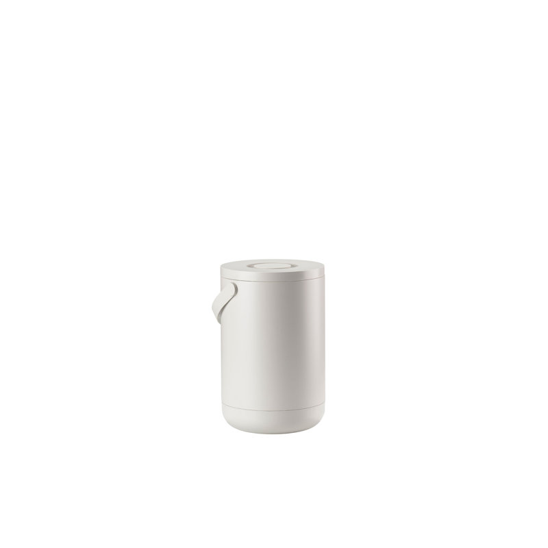 Plastic Manual Lift Kitchen Trash Can, 22 L, Highgloss sand grey
