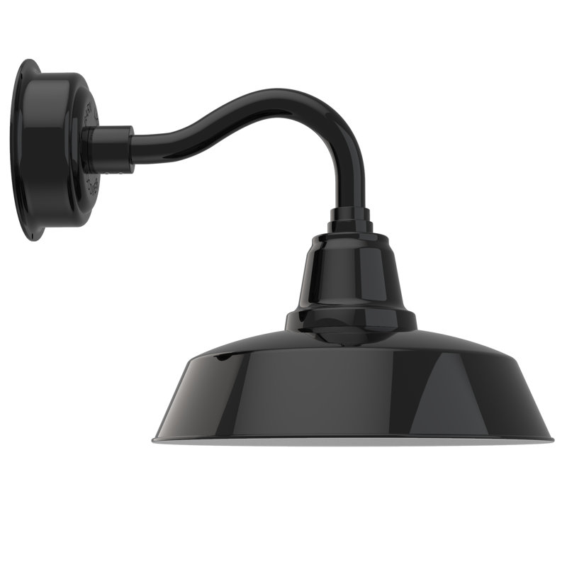 Destinee LED Barn Light, 13.63" H x 14" W x 29" D, Black