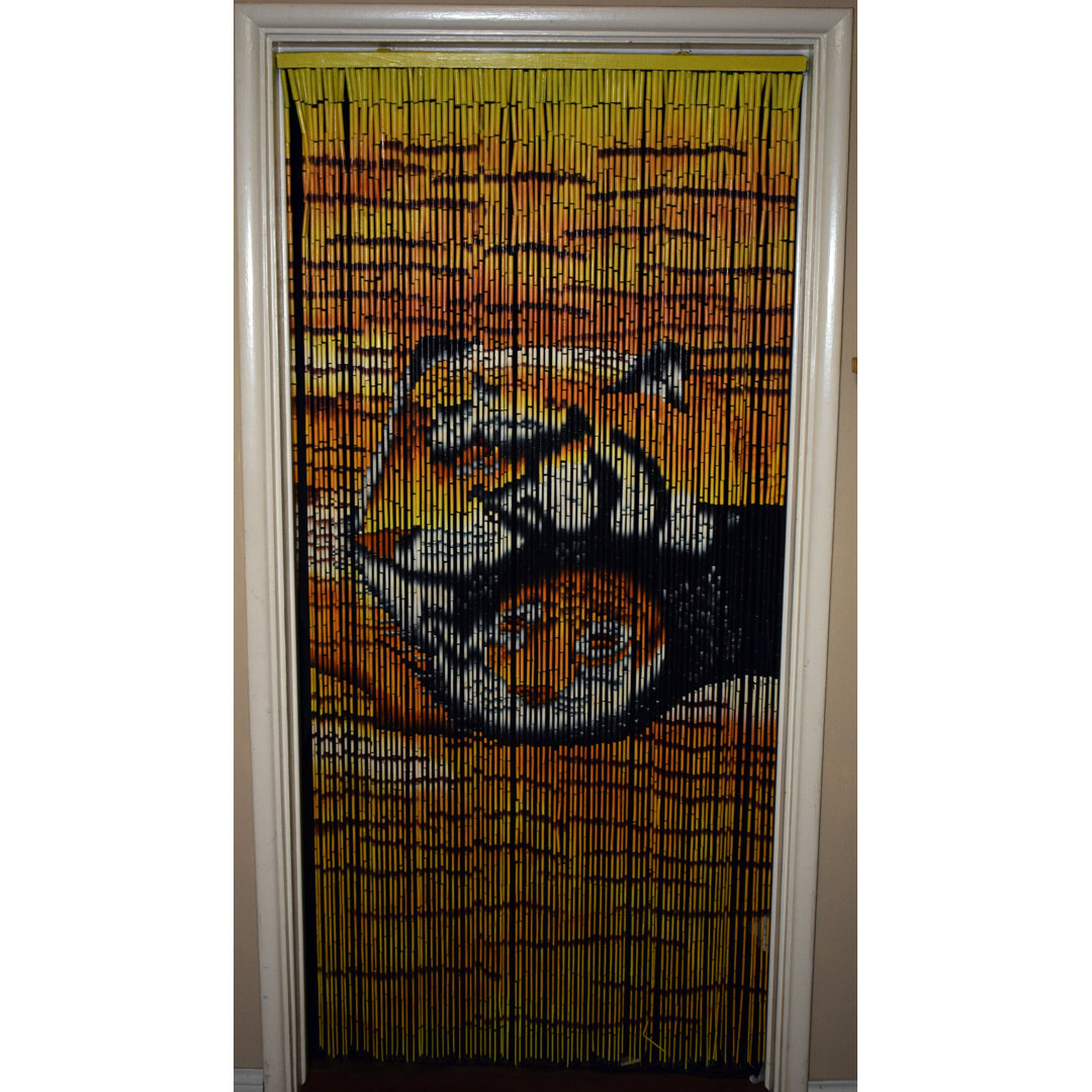 Rayon / Viscose Semi Sheer Curtain Single Panel Bamboo54