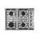 ABBA Silver Natural Gas 4 Burner Cooktop