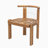 Acacia Wood Armless Outdoor Dining Chair with Cushions Set