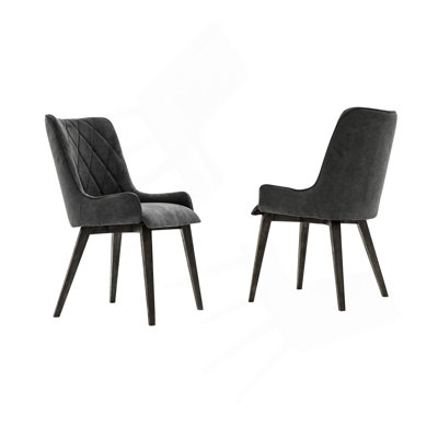 Alana Charcoal Upholstered Dining Chair - Set Of 2