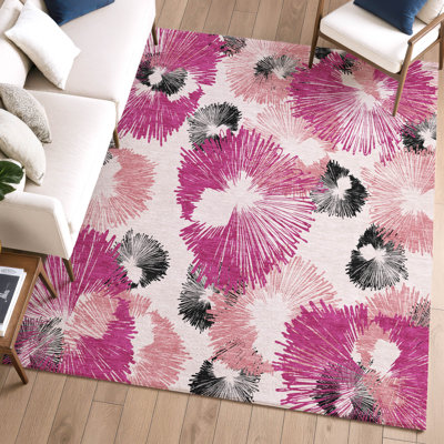 Premium Machine Washable Mayfield AMF2132 floral Rug
