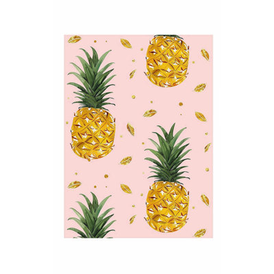 «Food and Kitchen Luxe Pineapples VI Glam», reproduction d'art non encadrée