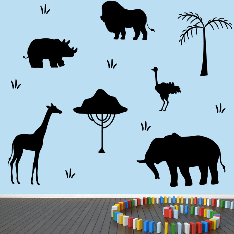 Adhésif décoratif safari africain, Noir