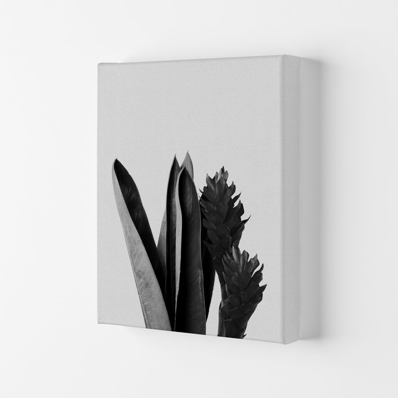 Flower Black & White - Print, 42cm H x 29.7cm W x 4cm D, Wrapped Canvas