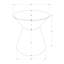 Table d'appoint tambour 22 po - table d'appoint / table de chevet moderne en sablier pour le salon et la chambre à coucher, conception peu encombrante, assemblage facile-1088417215