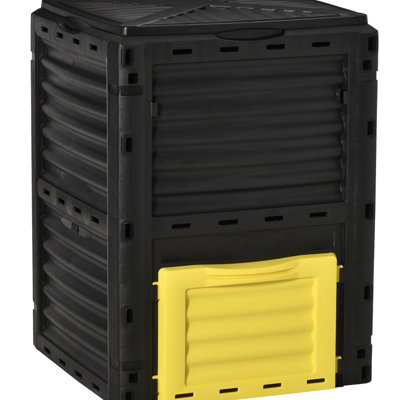 Compost Bin 80 Gallon - Improve Soil Texture In 6-12 Weeks Great Aeration Easy To Build, Yellow Enhance Nutrients Good And Circulation