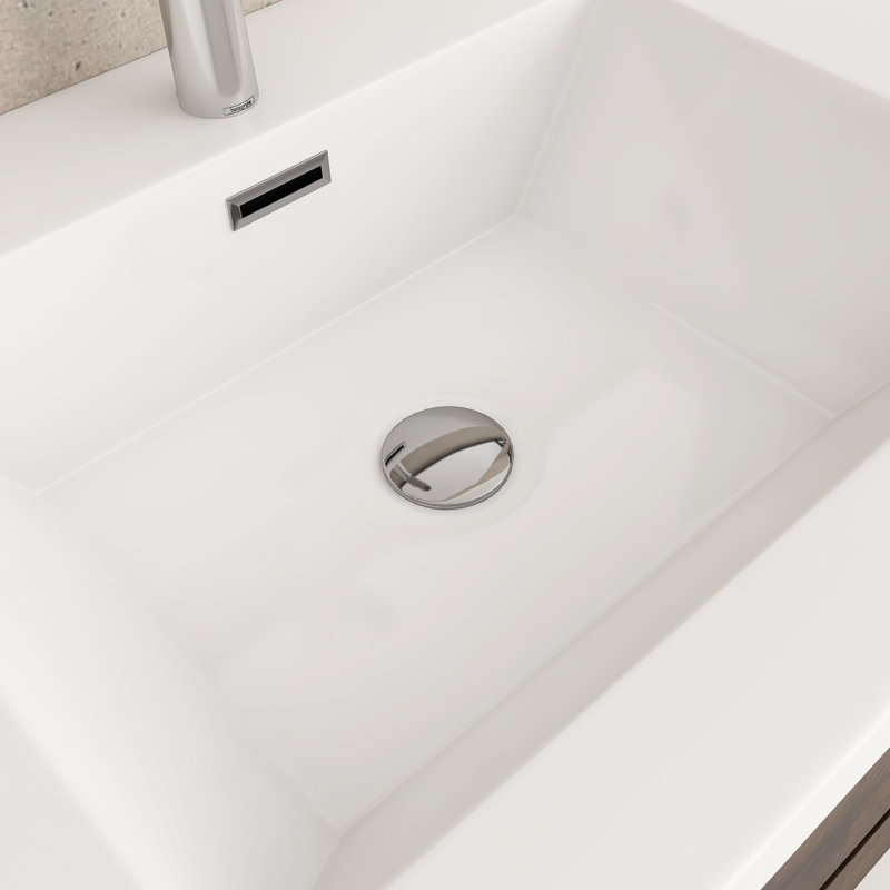 Juriaan 48'' Single Bathroom Vanity with Resin Top, Walnut
