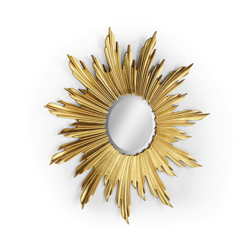 Versailles Flat Glass Wall Mirror, Light Antique Gold-Leaf