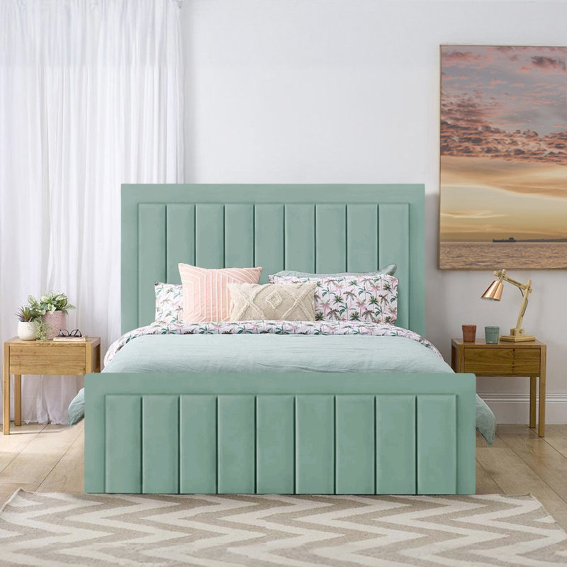 Antrone Upholstered Ottoman Storage Bed, Kingsize (5'), Duck Egg