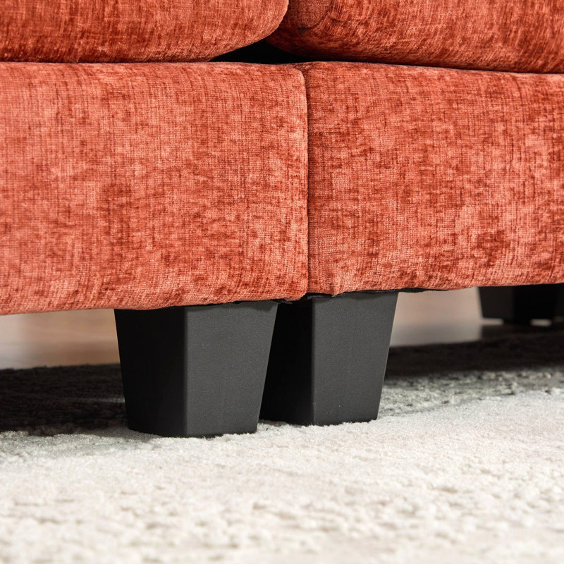 Canapé Cloud avec repose-pieds seulement, canapé modulaire moderne, coussin de siège rembourré à double couche confortable, tissu chenille respirant