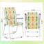 Chaise de plage pliante en acier pour patio (ensemble de 2)-1434928495