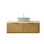 Meuble-lavabo 48 po, meuble de rangement flottant en contreplaqué, tiroirs avec poignée et capteur de lumière, vasque en céramique à motif marbré et plateau en pierre frittée, pré-assemblé, couleur grain de bois de chêne Corolla-542364448-542364462