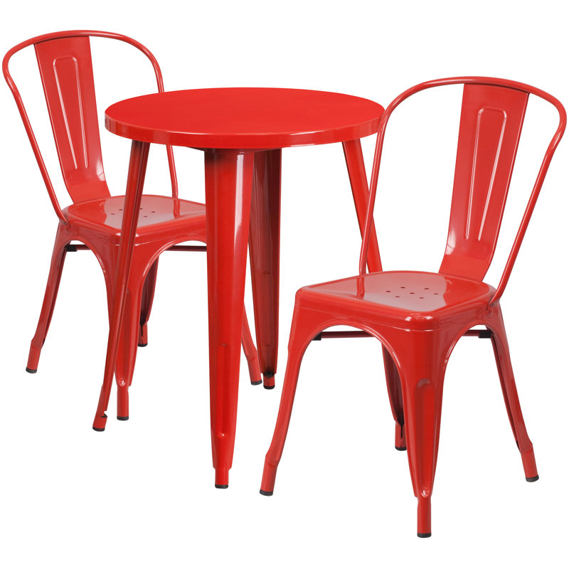 Ensemble bistro Brinson, Rouge, 24"