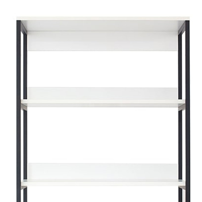 Cox Tall Modular Closet System, 5 Storage Shelves And Black Metal Frame