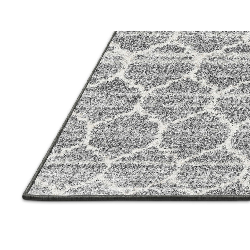 Tapis contemporain gris clair, Rectangle 5 pi x 8 pi