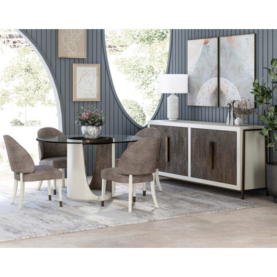 Blanc 83.5'' Solid Wood Sideboard