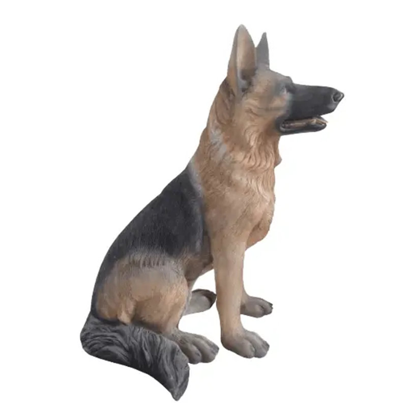 German Shepherd Sitting Life Size Statue