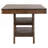 Ferrara Walnut 2-Drawer Counter Height Table