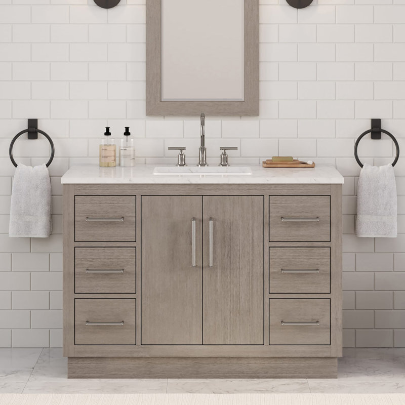 Hugo 48'' W Single Vanity, Chrome