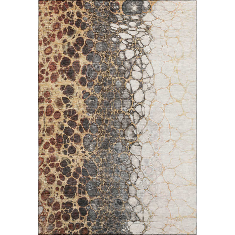 Premium Machine Washable Kolten Ivory Rug, Rectangle 10' x 14'