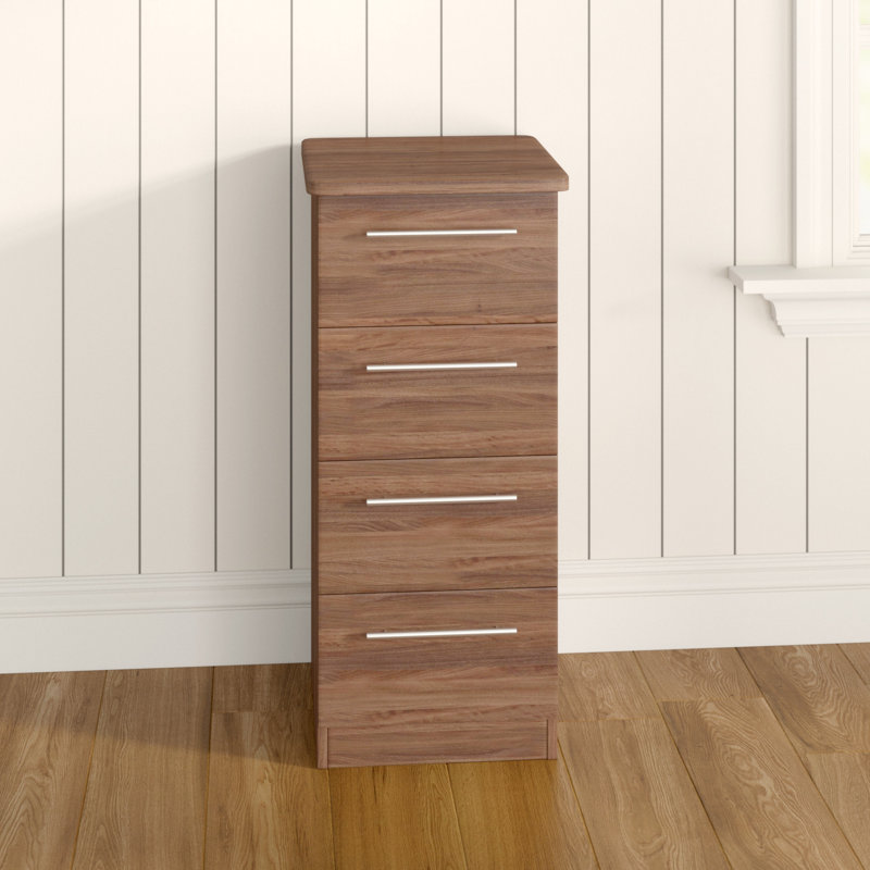 Fully Assembled Lyndale 4 Drawer 39.5Cm W Chest, Walnut